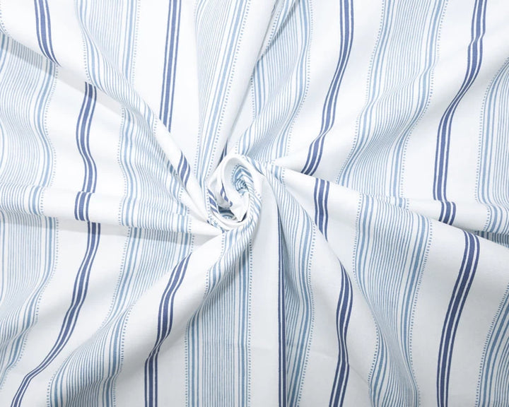 Laura Ashley Heacham Stripe and Serena Sunshine Cotton Canvas per 1/2m