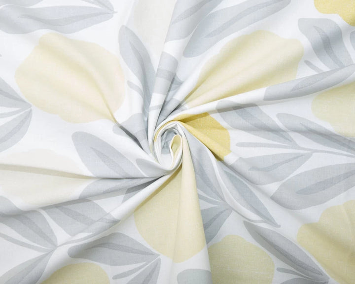 Laura Ashley Heacham Stripe and Serena Sunshine Cotton Canvas per 1/2m