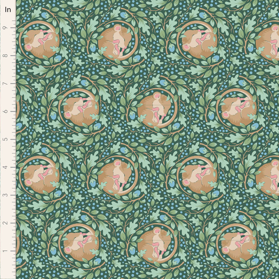 Tilda Hibernation Sage green fabrics the Fat quarter - cotton fabric.