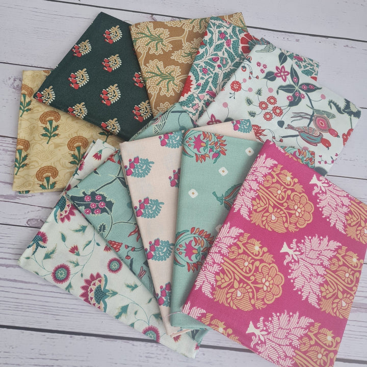 Indian Summer – Organic Cotton quilting fabrics. Craft Cotton Company. V&A vintage design