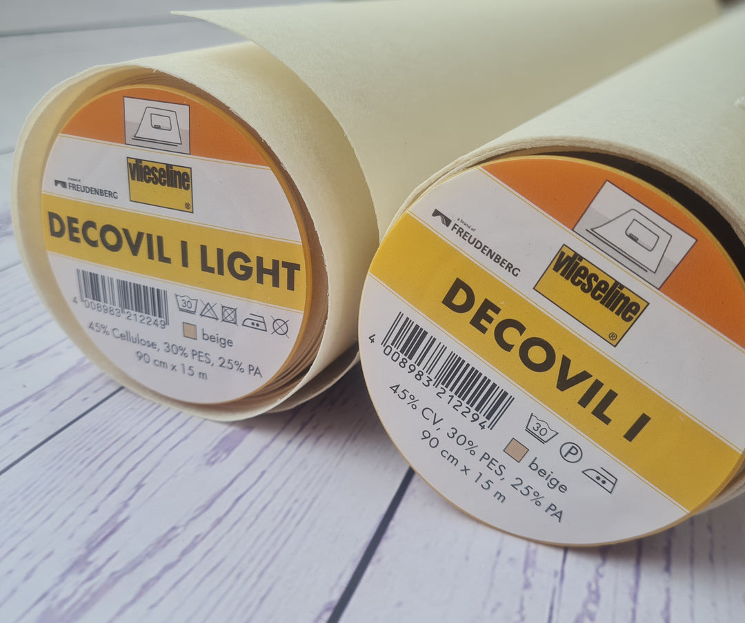 Decovil 1 and Decovil light: Fusible Interfacing/Interlining heavy Vilene. Beige per metre