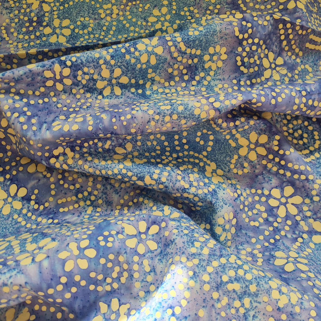 Indigo Blue Batiks - Cotton woven, hand printed/dyed per 1/2m