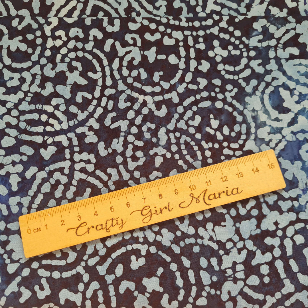 Indigo Blue Batiks - Cotton woven, hand printed/dyed per 1/2m