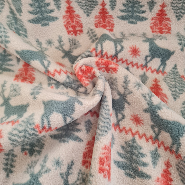 Christmas Fairisle Bubs Polar Fleece Soft Fabric, 148cm wide. Sold per 1/2m