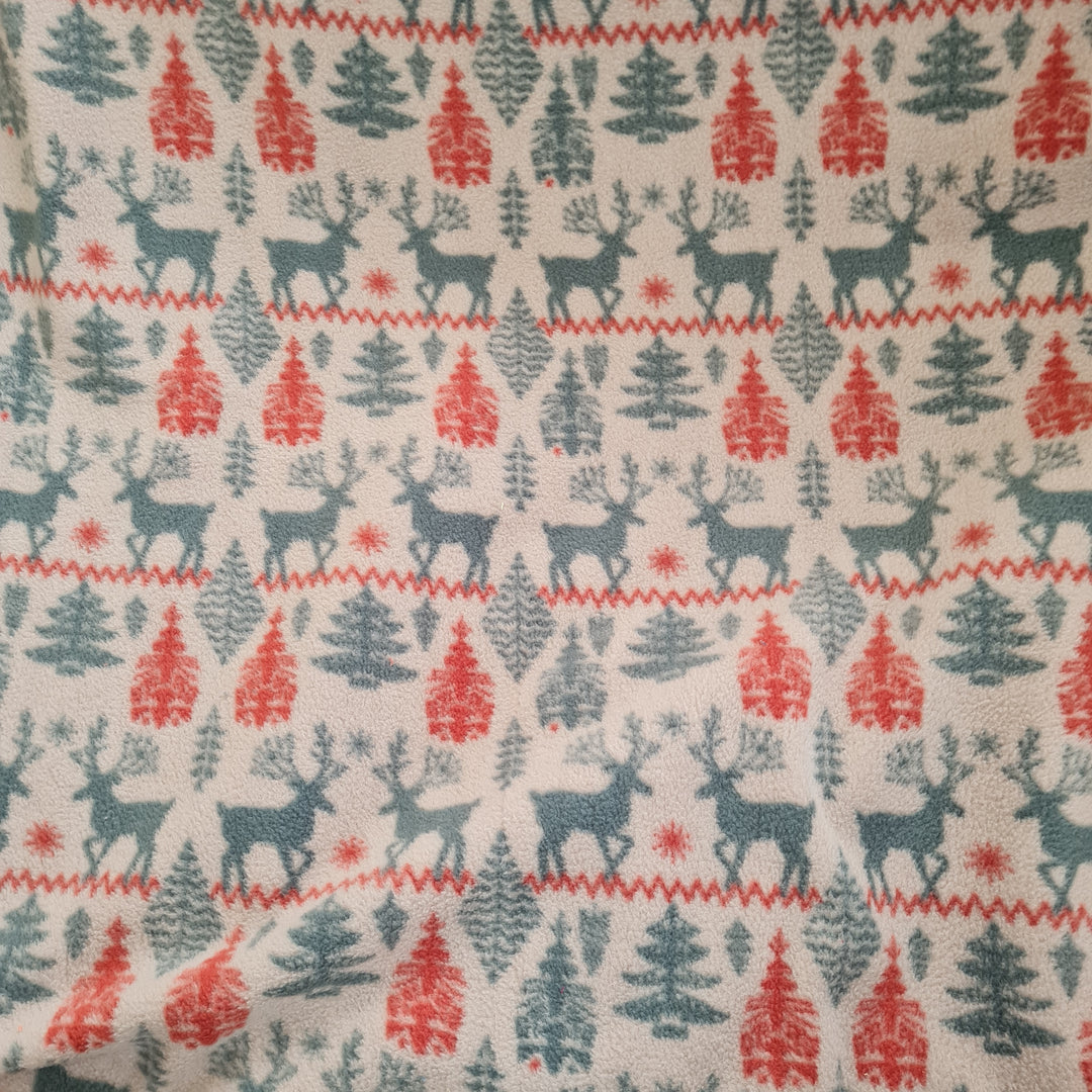 Christmas Fairisle Bubs Polar Fleece Soft Fabric, 148cm wide. Sold per 1/2m