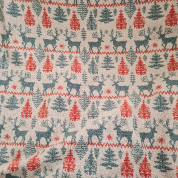 Christmas Fairisle Bubs Polar Fleece Soft Fabric, 148cm wide. Sold per 1/2m