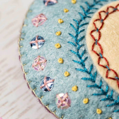 Embroidered heart felt craft kit, Corinne Lapierre, UK.