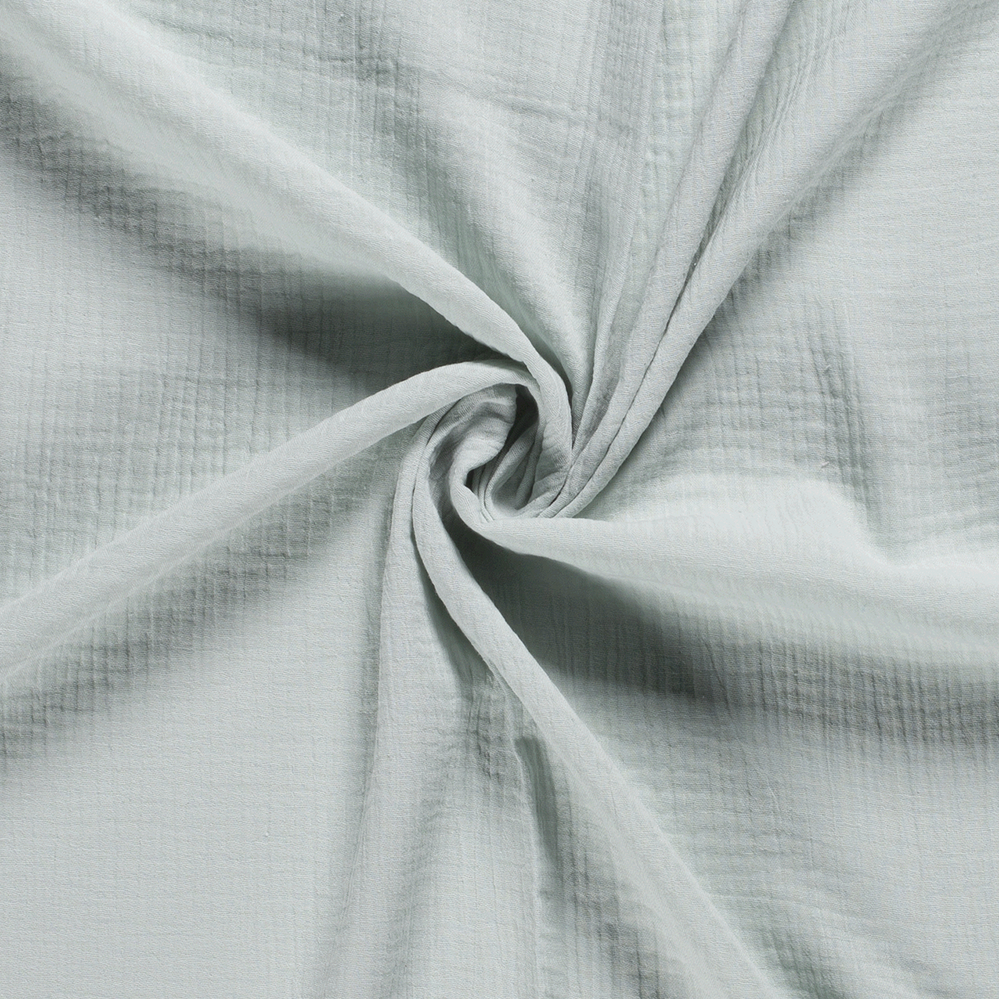 Sage green solid plain double gauze dress fabric by the half metre.