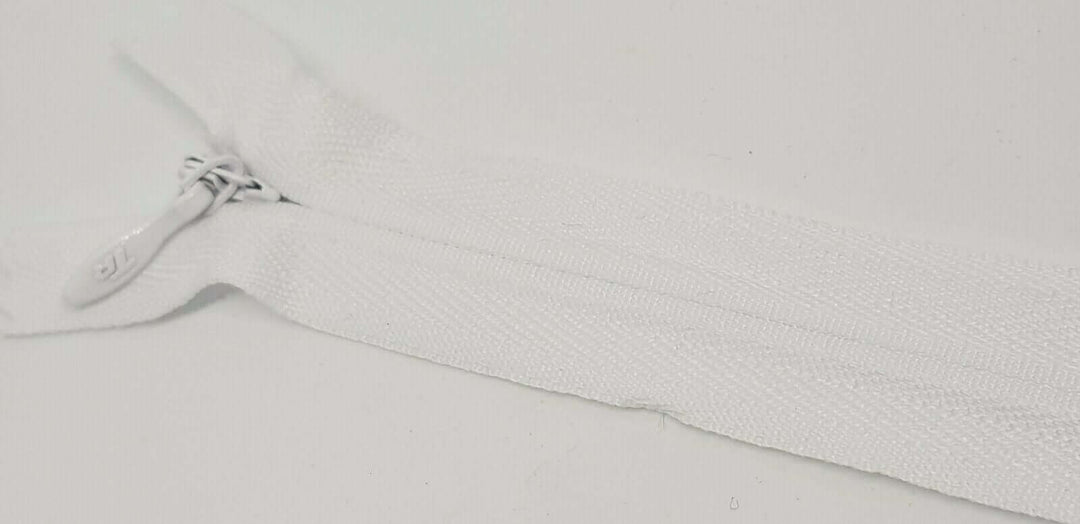 Concealed Invisible closed-end nylon zip No.3 8" 9" 14" 22". Auto-lock.