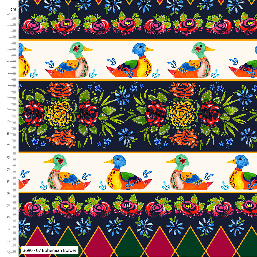 Bohemian Waters by Debbie Shore - Organic Cotton Fat Quarter Bundle quilting 100% Cotton Fabrics.