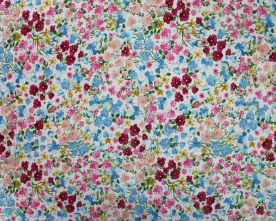 Blooming Floral digital 100% Viscose Challis dress fabric per 1/2m