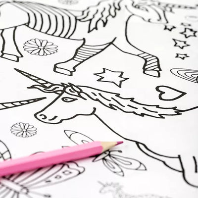 Colouring in kids Table Cloth/Poster by Eggnogg: Monsters and Ghosts/ Unicorns and Fairies