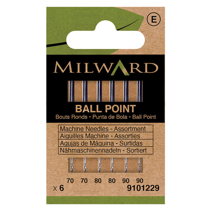 6 pk Eco Sewing Machine Needles | Milward Plastic free | Universal Ballpoint Stretch