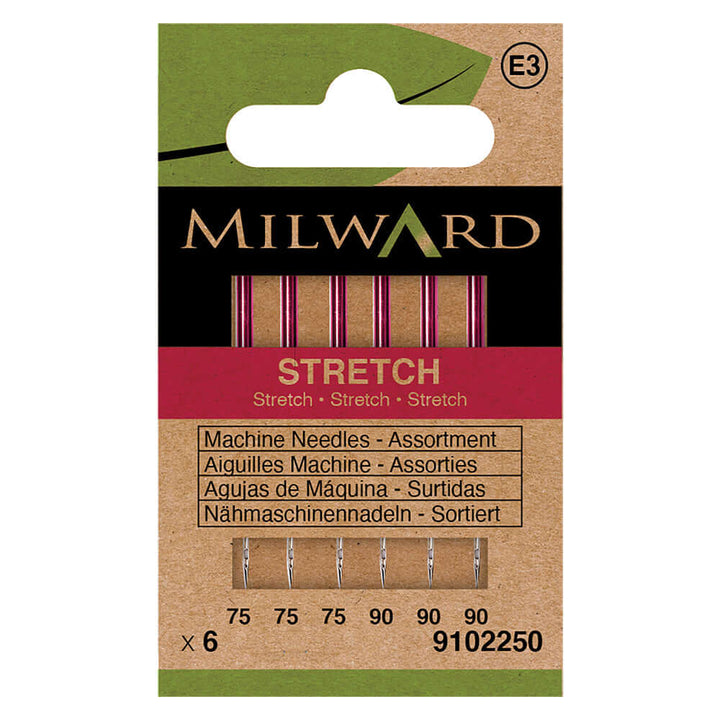 6 pk Eco Sewing Machine Needles | Milward Plastic free | Universal Ballpoint Stretch