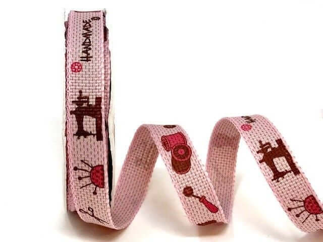 Handmade/made with Love /Union Jack 16mm grosgrain ribbon by Bertie's Bows. 3m reel.