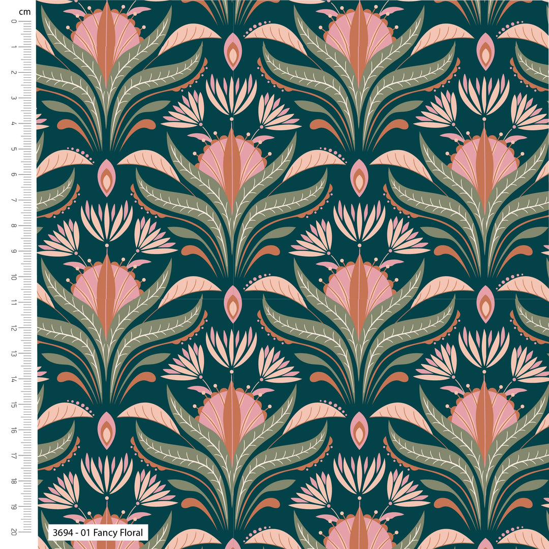 Art Deco Blooms Cotton Fat Quarter Bundle quilting 100% Cotton Fabric