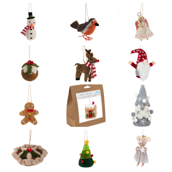Trimits Make Your Own Needle Felting Christmas decoration craft kit. Stocking filler.