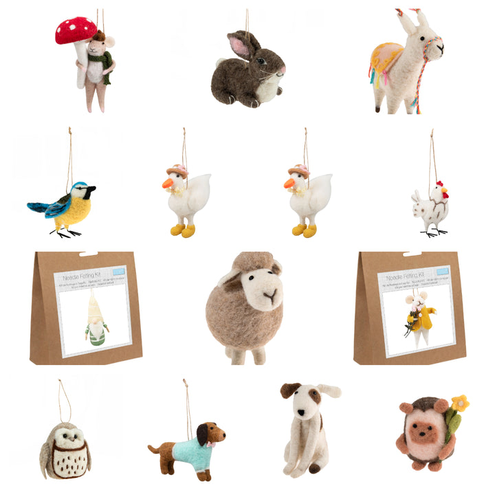 Trimits Make Your Own Animal Needle Felting decoration craft kit. Stocking filler.
