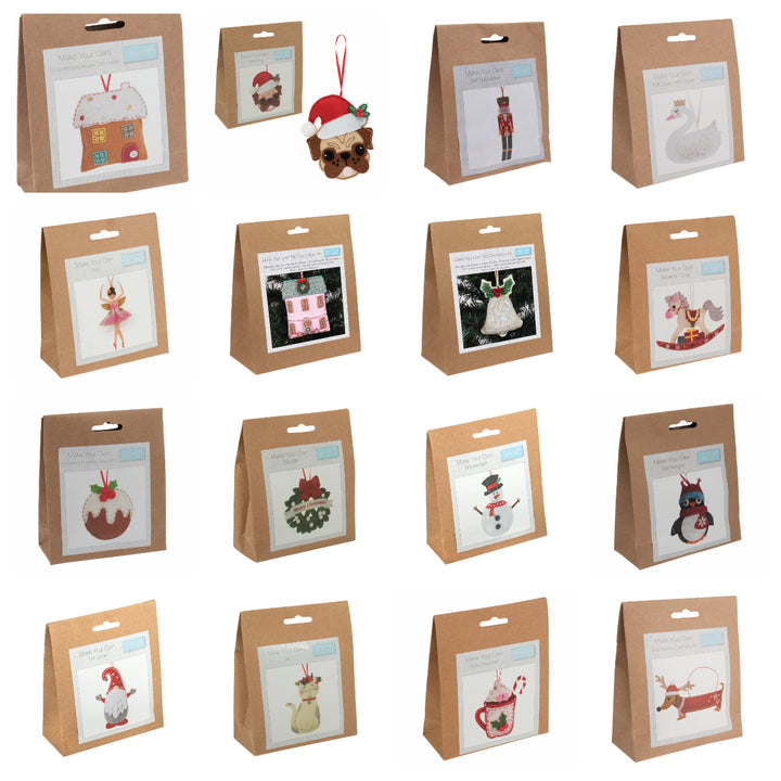 Trimits make your own hanging felt Christmas decoration - Kids, adults Craft kit