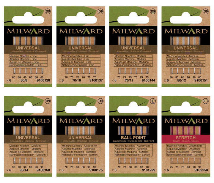 6 pk Eco Sewing Machine Needles | Milward Plastic free | Universal Ballpoint Stretch