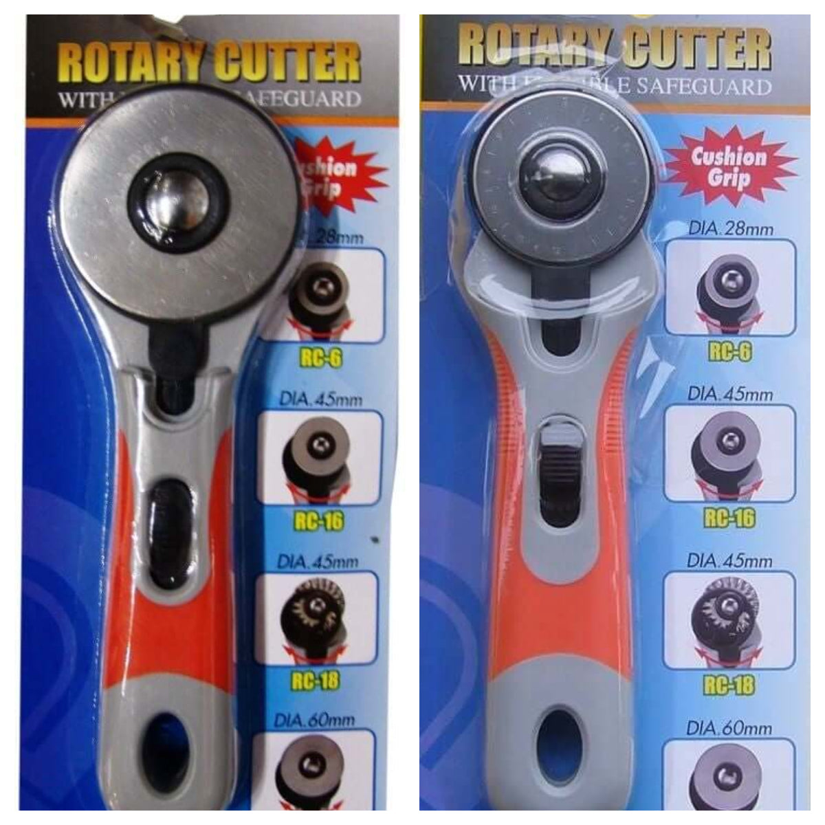 Dafa 28 /45/60 mm Rotary Cutter, sewing, crafts. With flexible safeguard and soft grip handle.