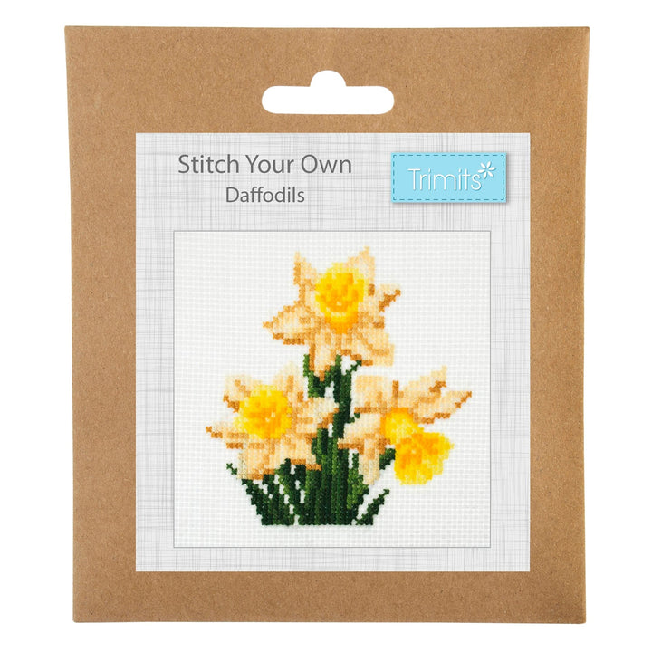 Mini Counted Cross Stitch Kit - Daffodils