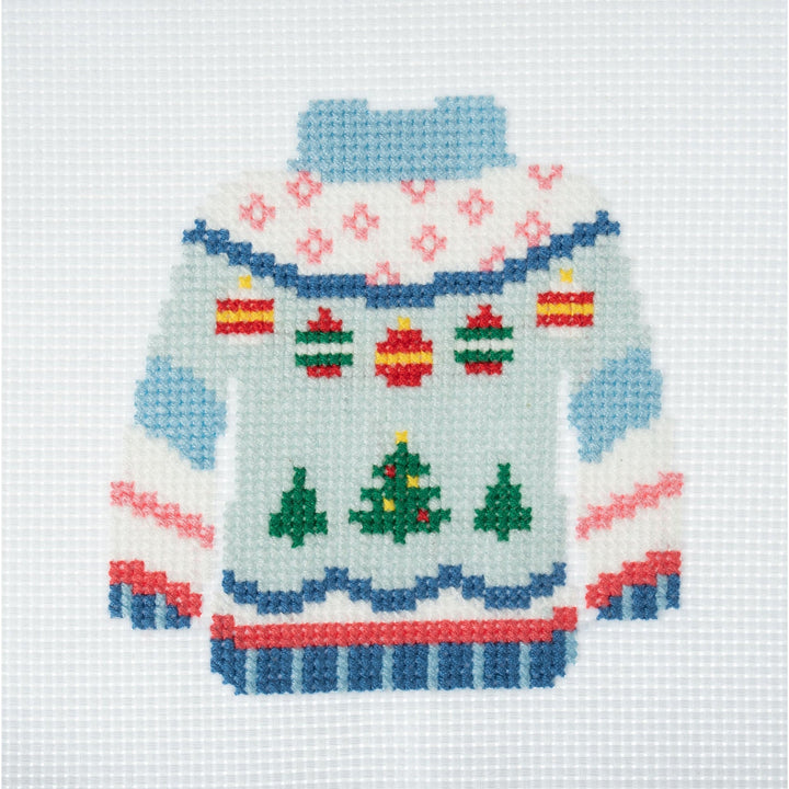 Mini Counted Cross Stitch Kit - Christmas Jumper