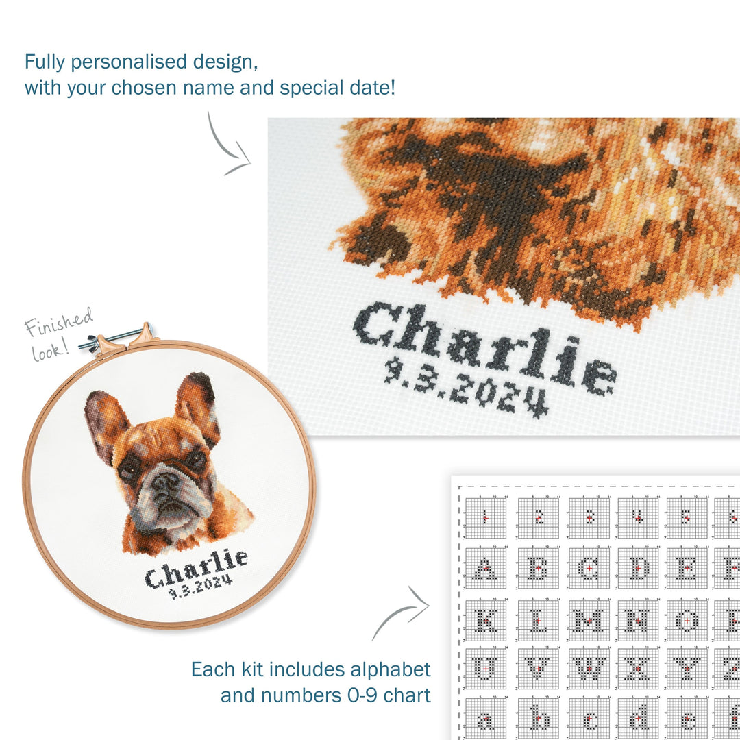 Large Counted Cross Stitch Kit - French Bulldog