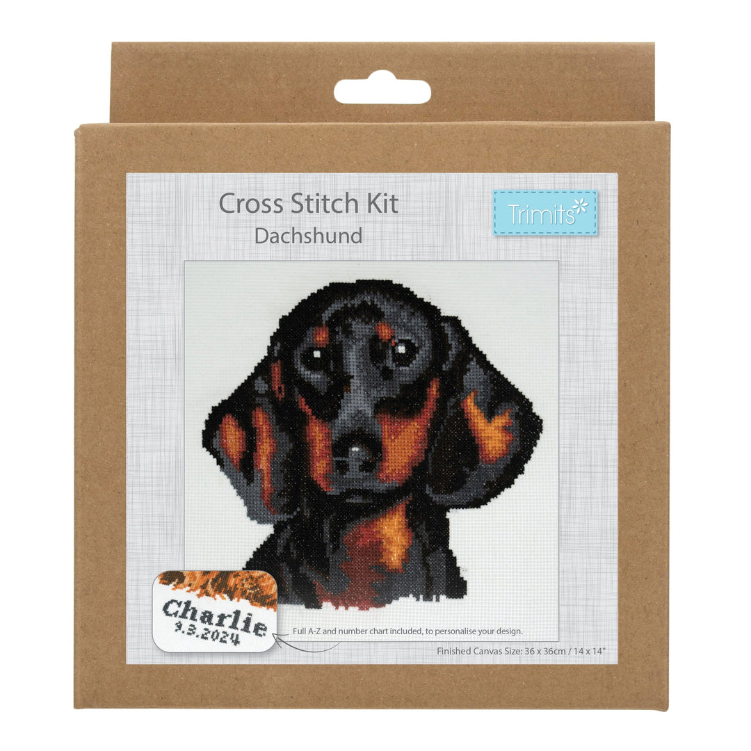 Large Counted Cross Stitch Kit - Dachsund