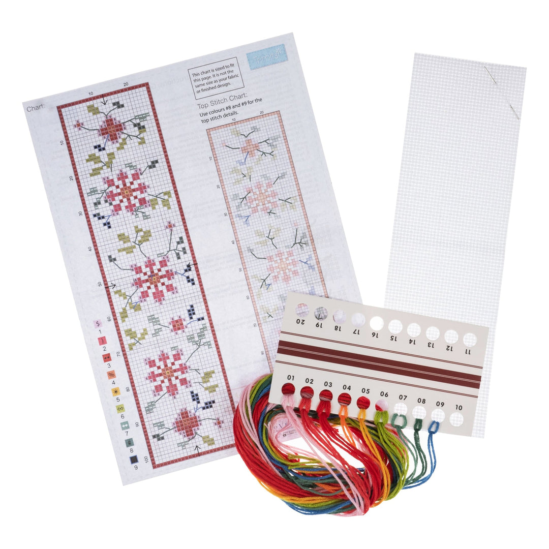 Bookmark Counted Cross Stitch Kit - Floral