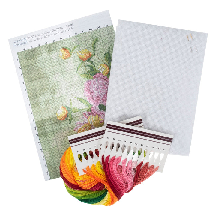 Extra Large Counted Cross Stitch Kit - Roses