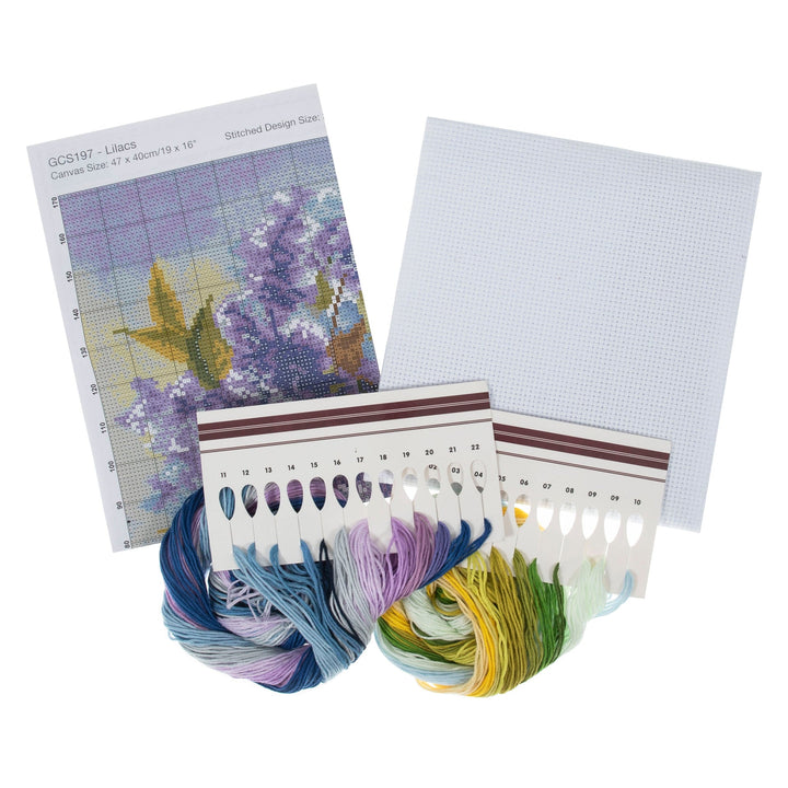 Large Counted Cross Stitch Kit - Lilacs