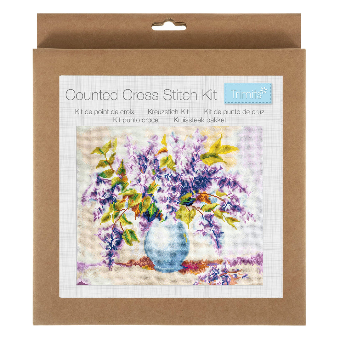 Large Counted Cross Stitch Kit - Lilacs