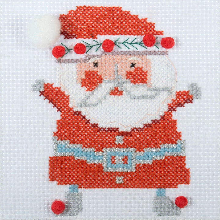Mini Counted Cross Stitch Kit - Christmas Santa