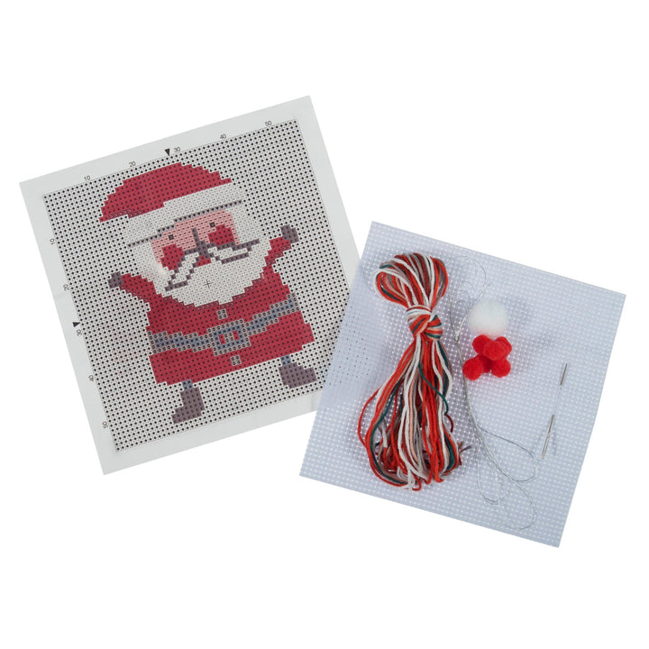 Mini Counted Cross Stitch Kit - Christmas Santa