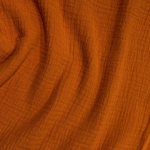 Solid Plain double gauze muslin 100% cotton fabric. Various colours.