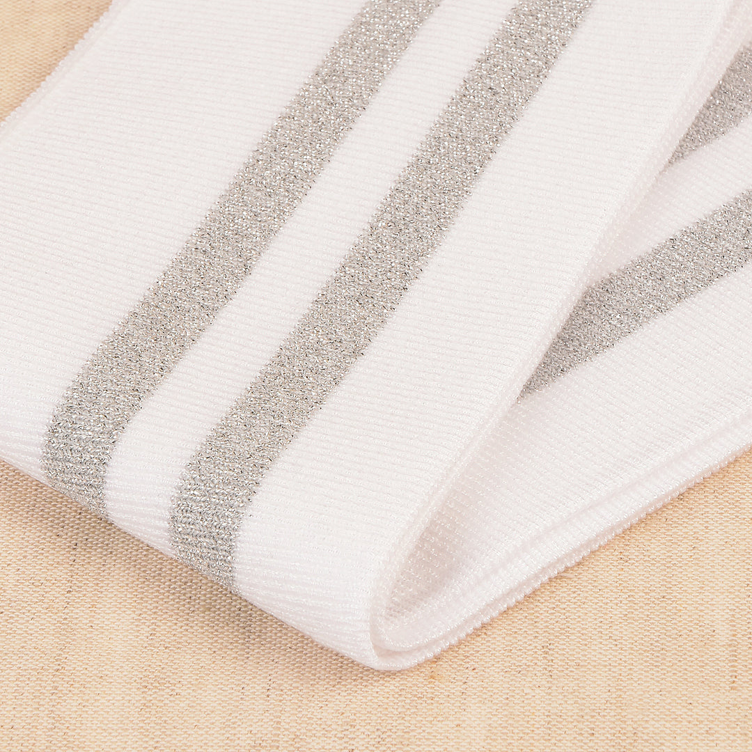 Double Stripe Cuffing By Stephanoise. Cotton Knit Fabric: cuffs and waistbands.