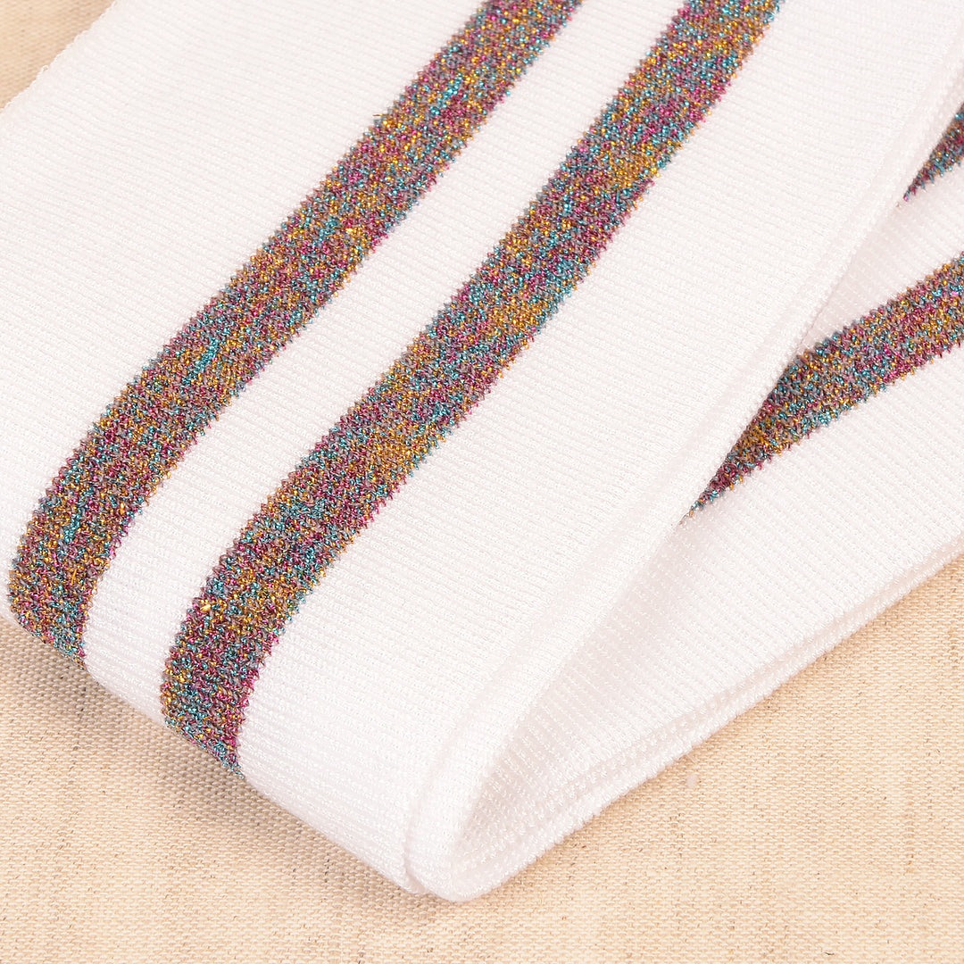 Double Stripe Cuffing By Stephanoise. Cotton Knit Fabric: cuffs and waistbands.