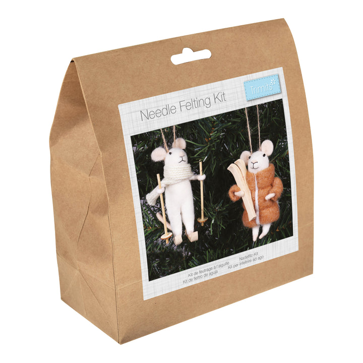 Mouse Fairies 2/3 pk - Trimits MYO Christmas Needle Felting decoration craft kit.