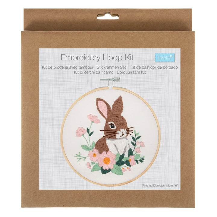 Embroidery Kit with Hoop - Rabbit