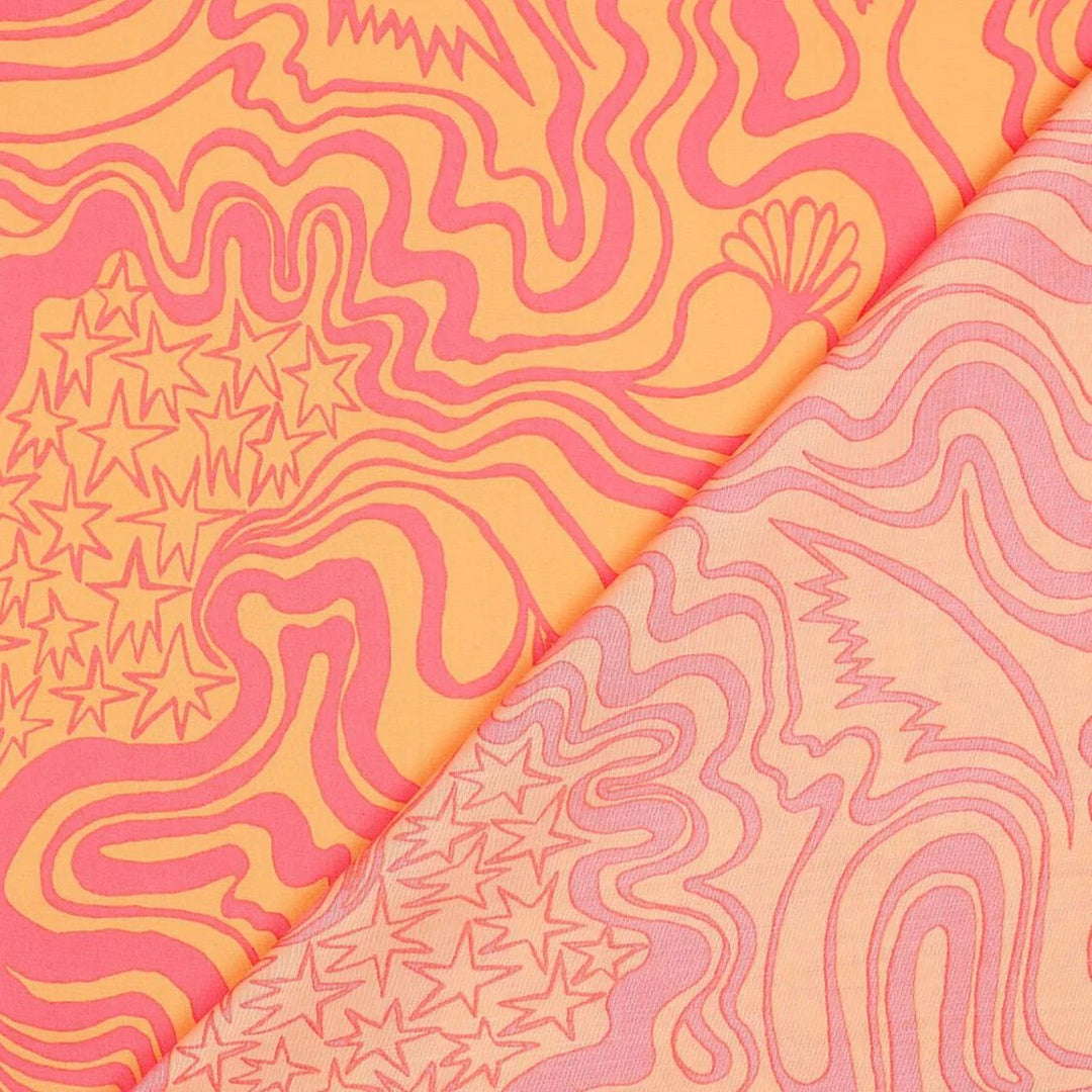 100% Cotton Fine Poplin Ruby The Wanderer by Nerida Hansen per 1/2m