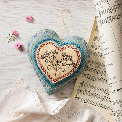 Embroidered heart felt craft kit, Corinne Lapierre, UK.