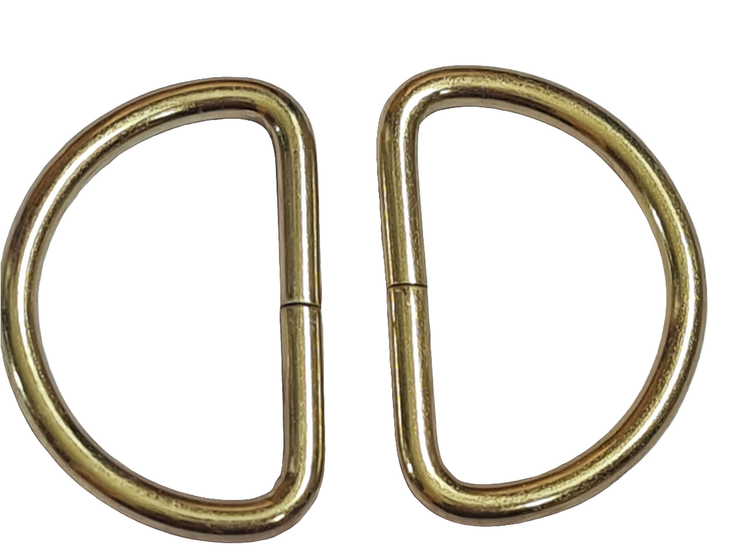 2/4 x Metal D-rings for bag straps, bag making. 19/21/25/32/38 mm.