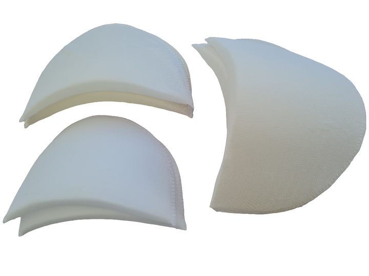 Shoulder Pads (one pair), white small, medium and large. Dressmaking and sewing.