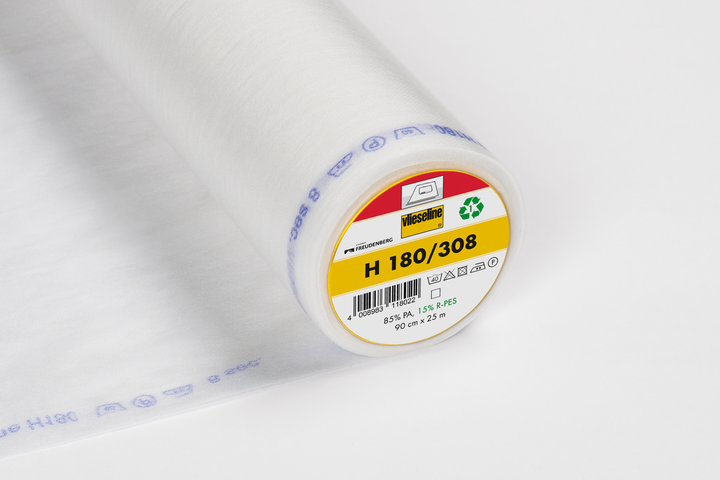 Light Weight fusible Interfacing White: Vilene H180/308 iron on non-woven. By the half metre.