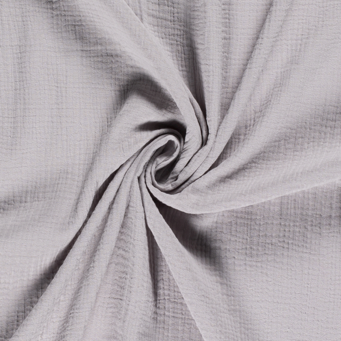 Solid Plain double gauze muslin 100% cotton fabric. Various colours.