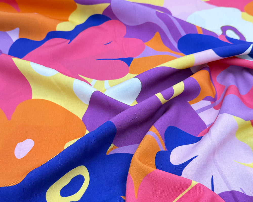 Lenzing™ ECOVERO™ viscose Trail Run by Nerida Hansen - Purple per 1/2m