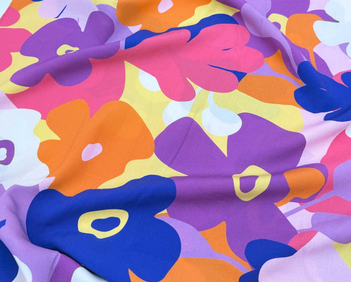 Lenzing™ ECOVERO™ viscose Trail Run by Nerida Hansen - Purple per 1/2m