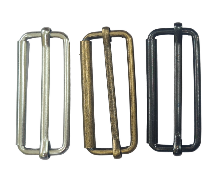 2 x metal strap roller buckle for bag making and belts. 25/38 mm.