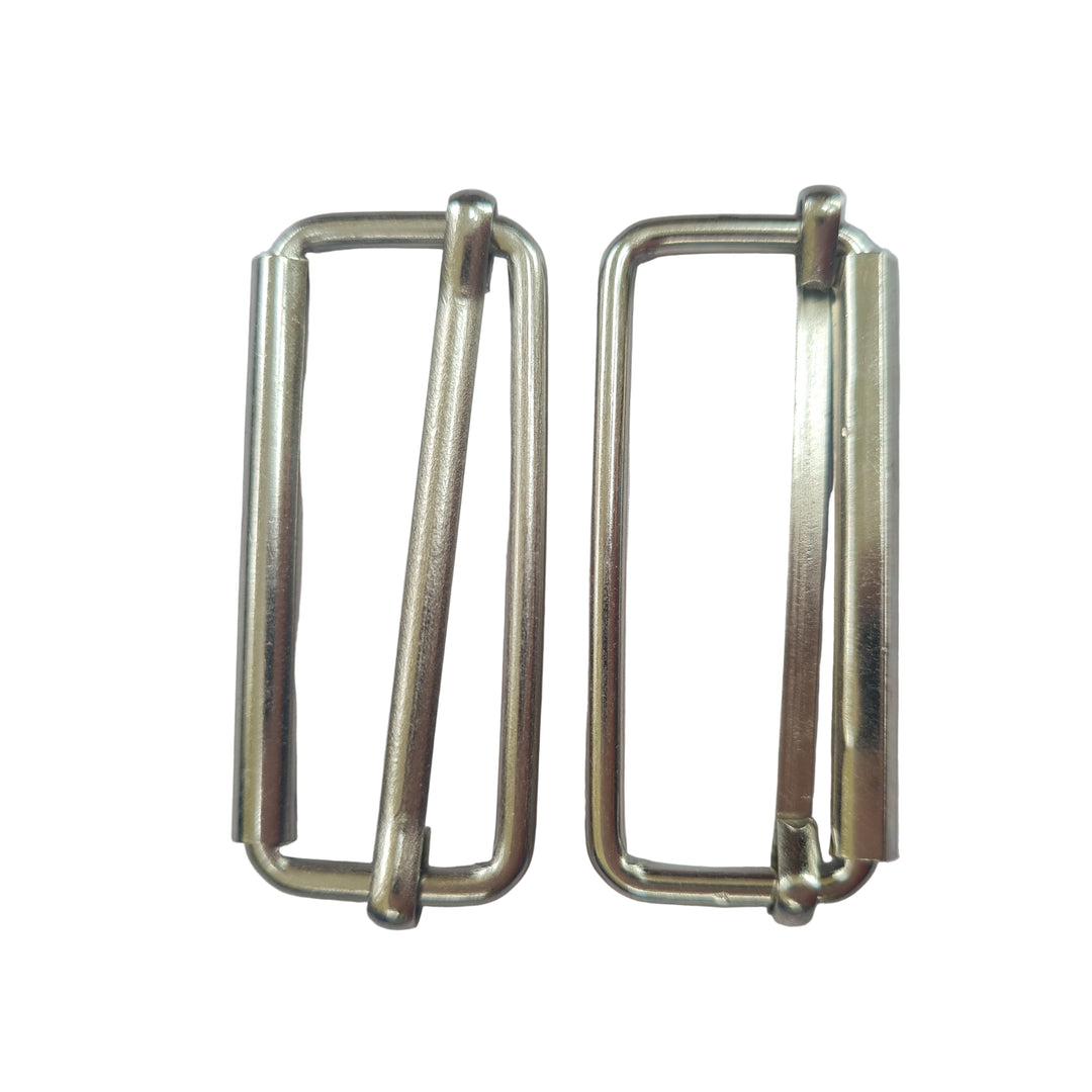 Two silber 38mm buckles